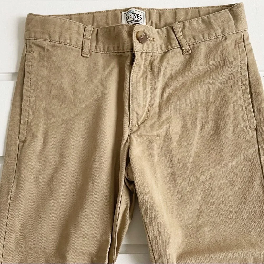 The Children’s Place Khaki Flat Front Chino Pants Size 6 Husky